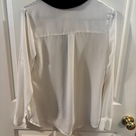 Express Black and White Sheer Women's Button-up Blouse ~ XS ~ EUC - Picture 5 of 5
